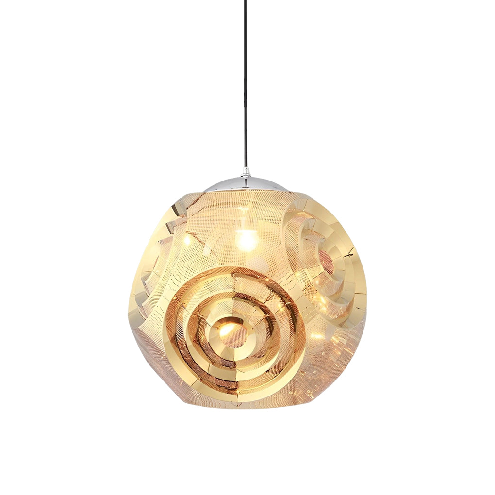 Irregular Circular Stainless Steel Pendant Light
