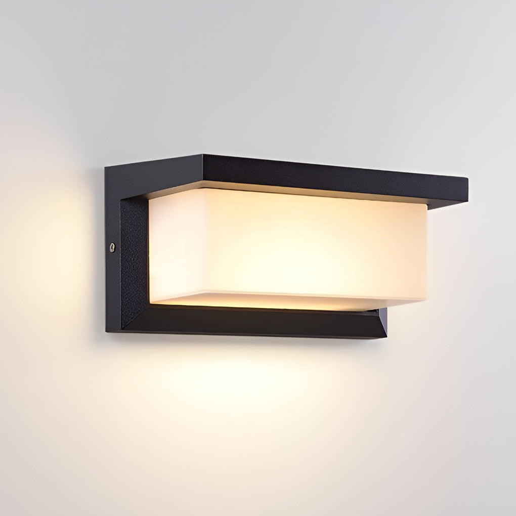 Solar Motion Sensor Outdoor Wall Light – Black Industrial Sconce