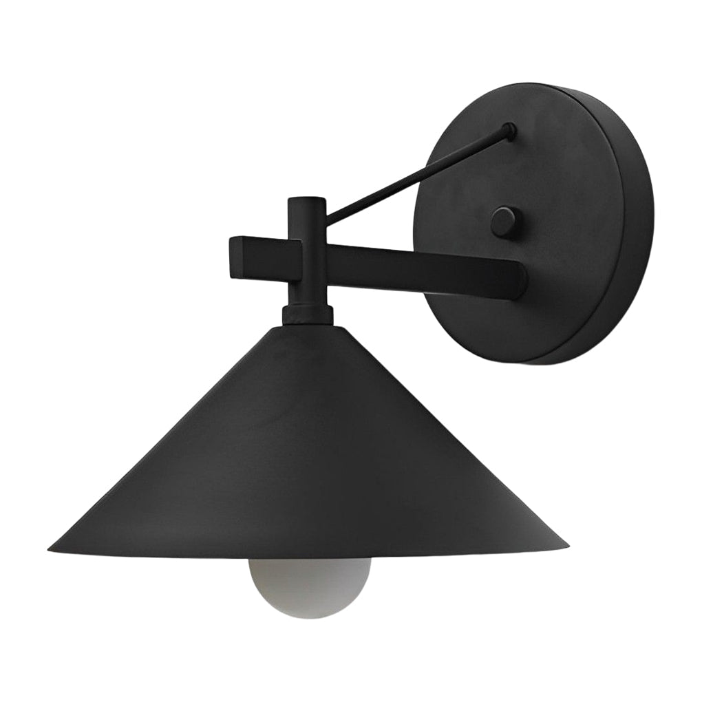 Industrial Conical Outdoor Wall Sconce - Waterproof Metal Lighting
