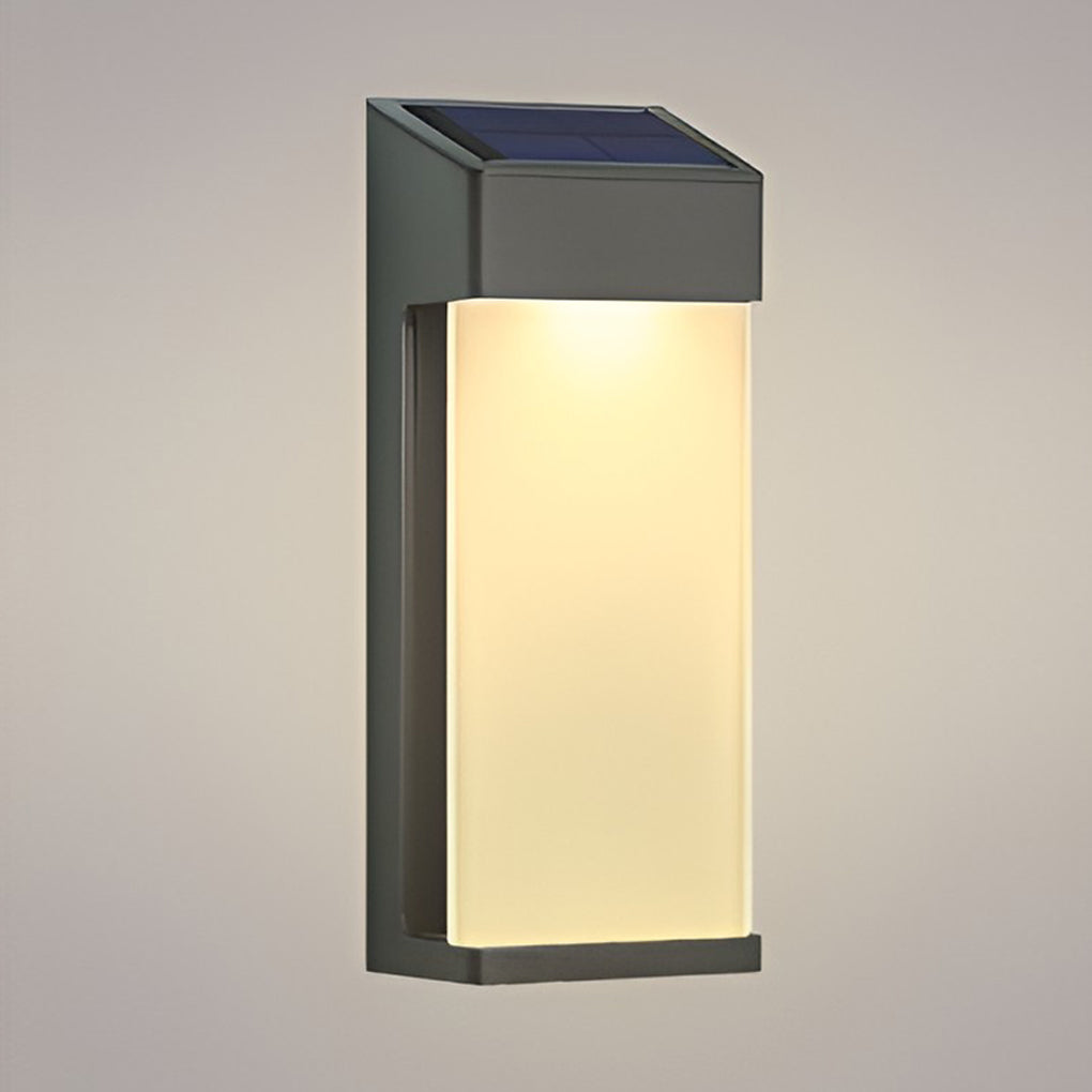 Solar Outdoor Wall Sconce with Light Sensor - Set of 2