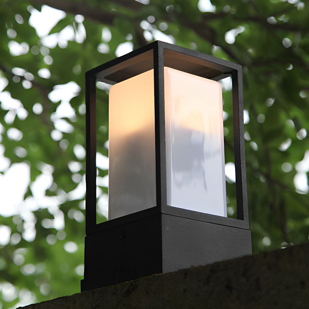 Modern Cubic Aluminum Lawn Lantern - Waterproof LED Landscape Light
