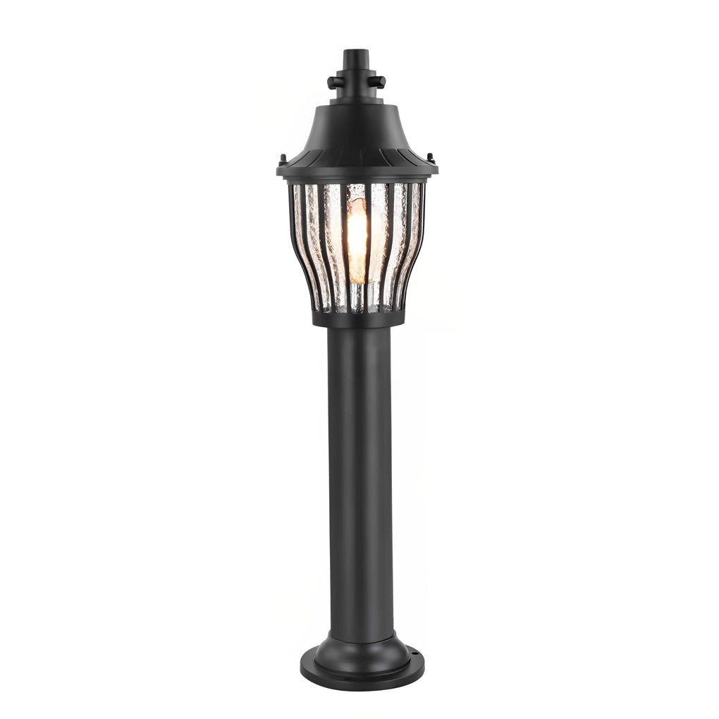 Modern Caged Pathway Light - Die-Cast Aluminum Outdoor Lamp