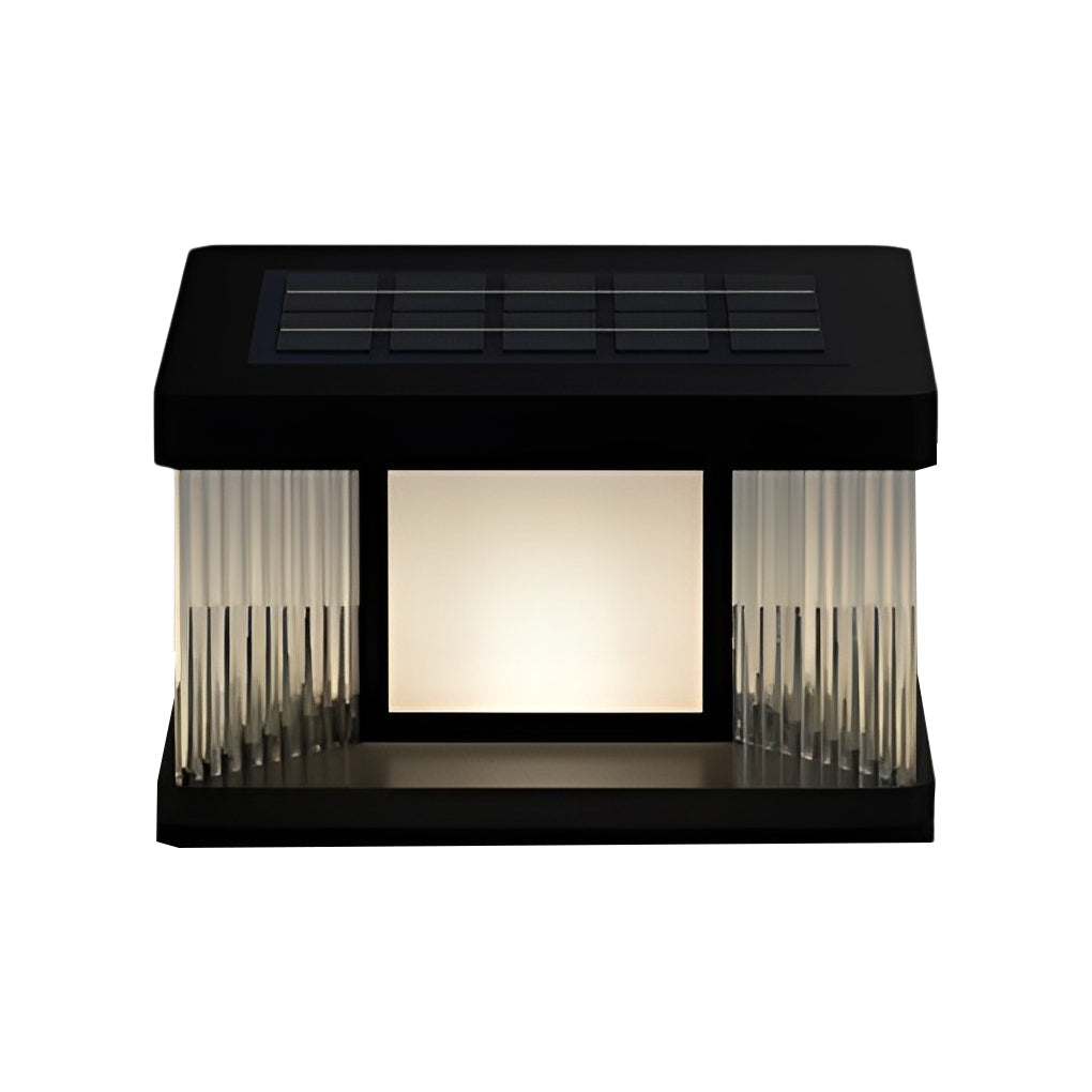 Modern Solar Fence Post Light - Waterproof IP65 Outdoor Pillar Lamp