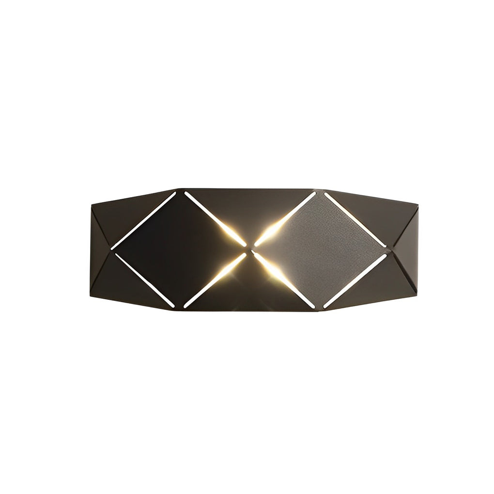 Modern Geometric Iron Acrylic Wall Sconce with Backlight