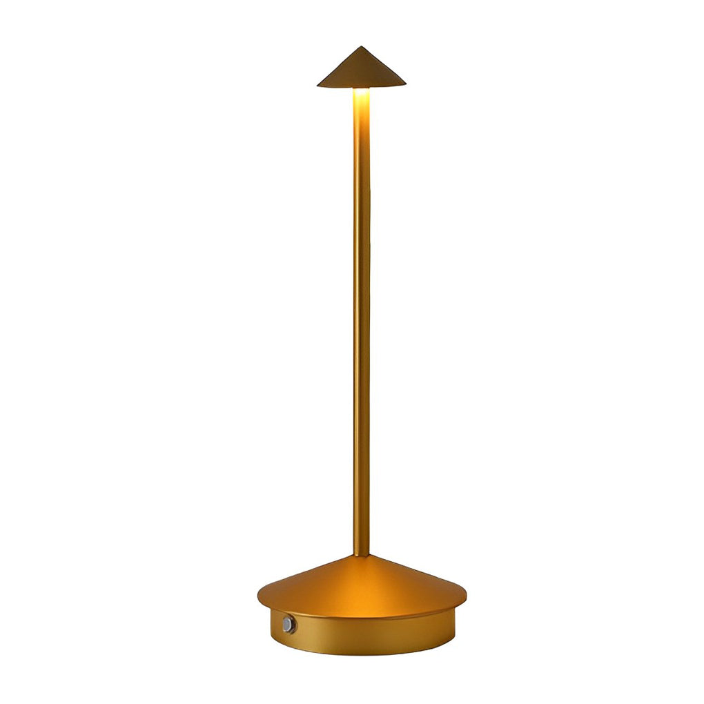 Cordless Mushroom Table Lamp - Modern Aluminum LED Touch Dimming