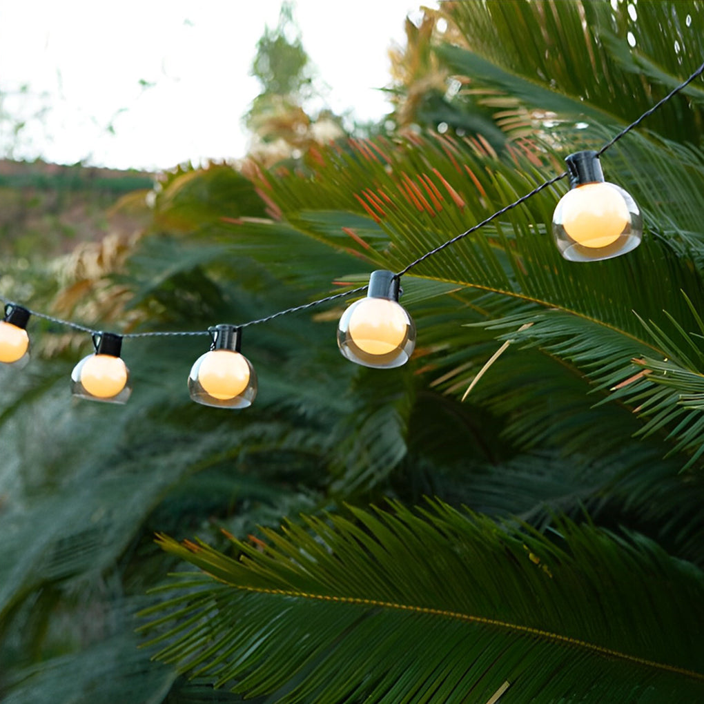 Solar LED Outdoor String Lights with 40 Bulbs - Multi-Power Mode