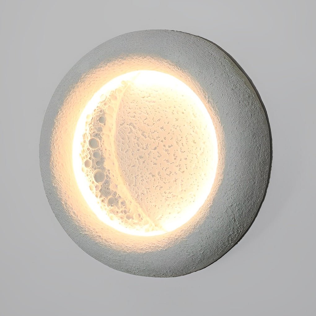 Moon Shaped Waterproof LED Wall Lamp 10W Outdoor Concrete Sconce