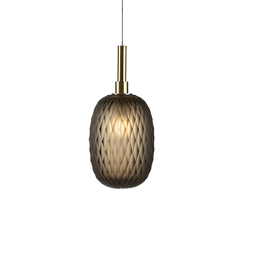 Glass Lantern Pendant Light Modern Iron Ceiling Fixture