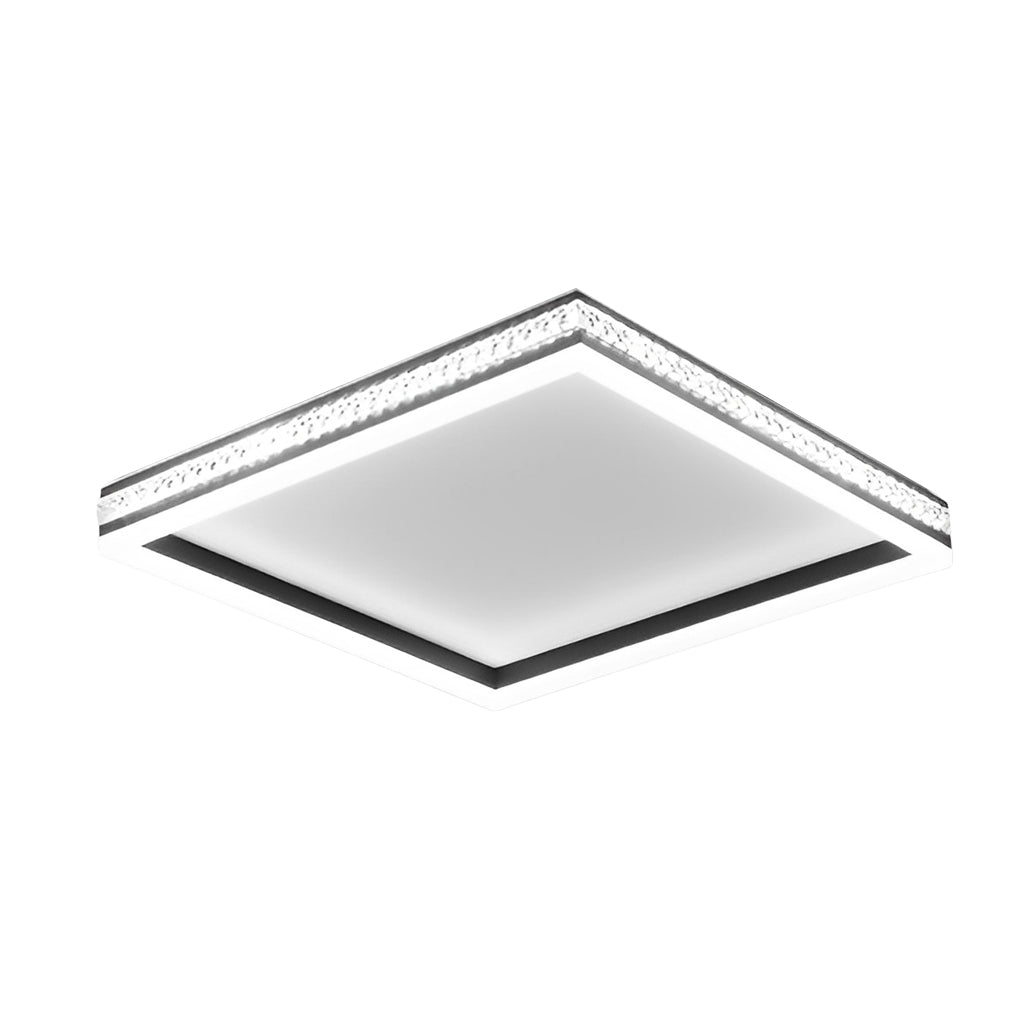 Modern Dimmable LED Semi Flush Ceiling Light with Remote Control