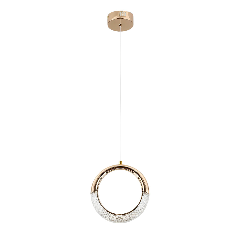 Modern Nordic Ring Pendant Light with LED – Gold Electroplated