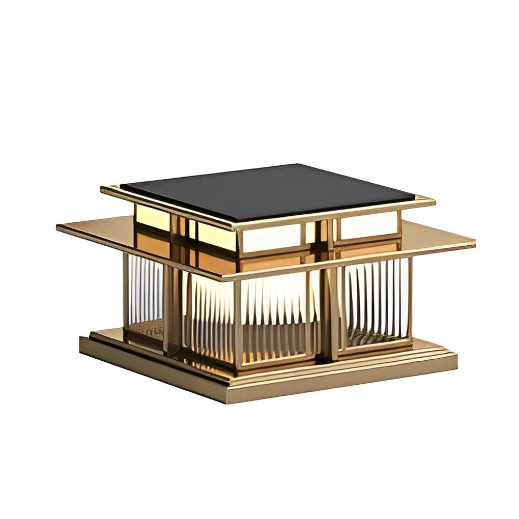 Modern Solar LED Post Cap Light - IP65 Waterproof Pillar Light