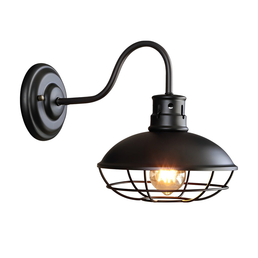 Retro Iron LED Waterproof Outdoor Wall Light - Modern Industrial
