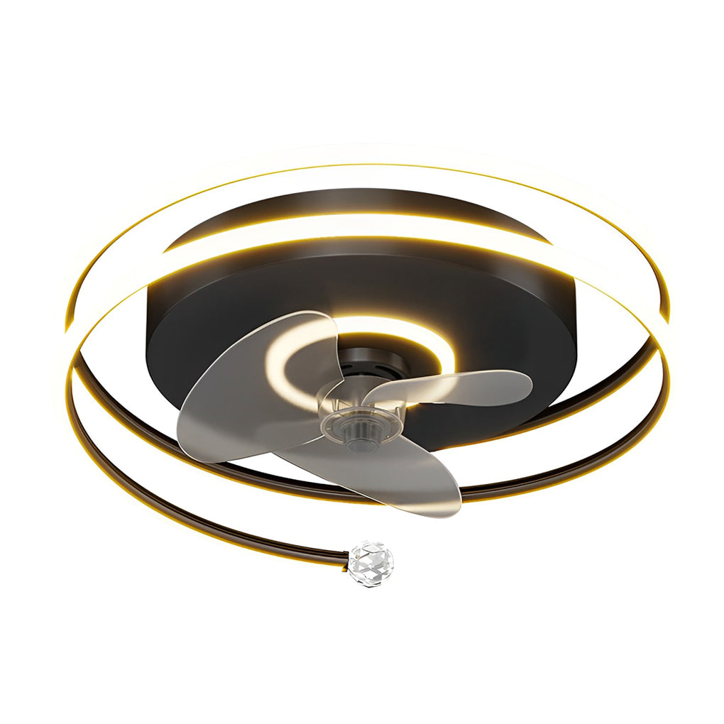 Modern Bladeless LED Ceiling Fan Light with Silent Operation