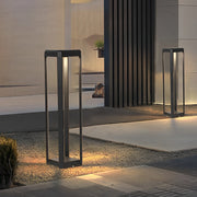 Modern Solar Pathway Light - Aluminum & Acrylic Black Finish