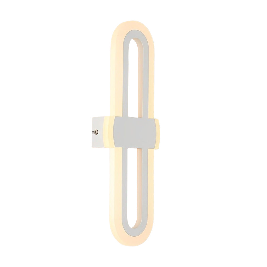 Rounded Rectangular LED Wall Sconce Modern Minimalist Iron Lighting