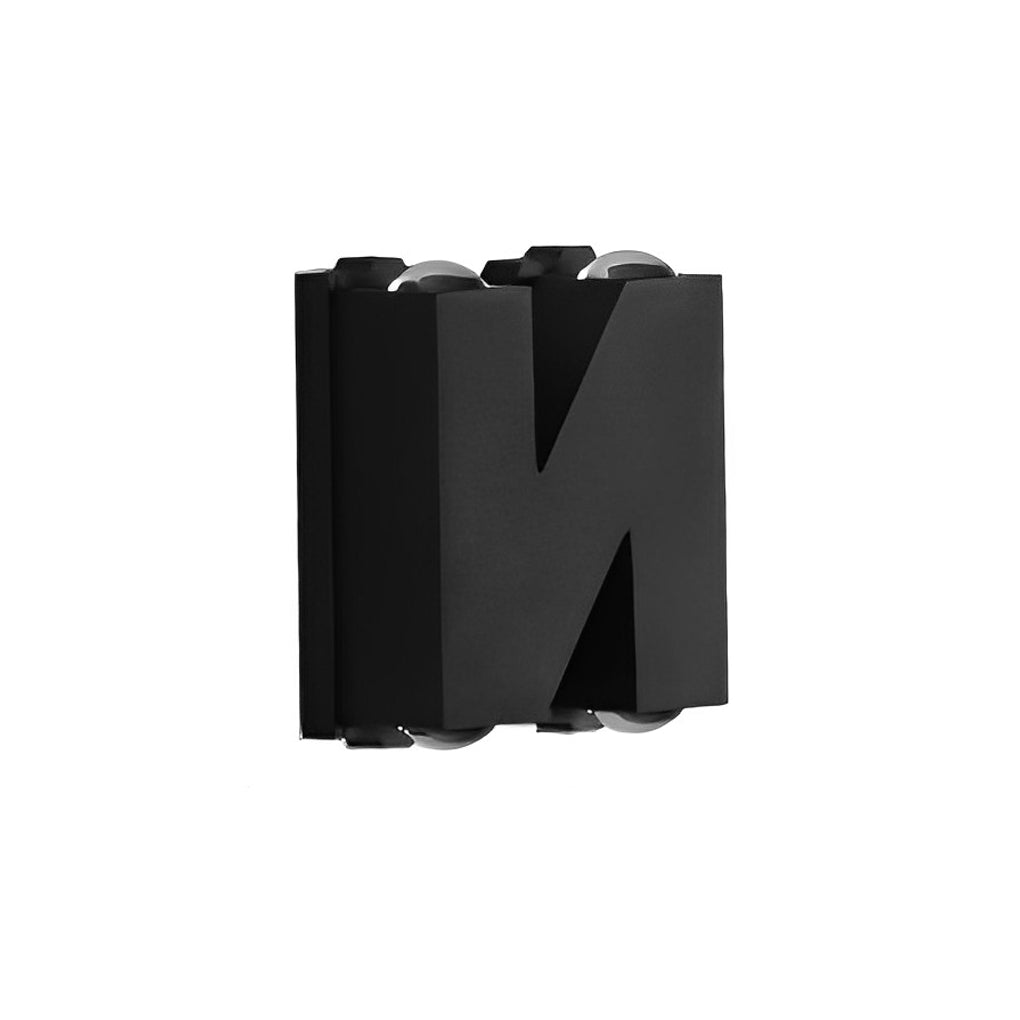 Letter Shaped Modern LED Outdoor Wall Sconce - Waterproof Aluminum