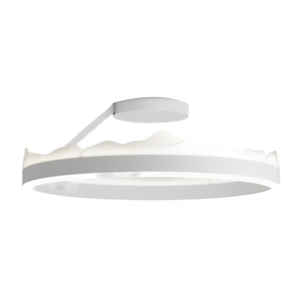 Modern Round LED Flush Mount Ceiling Light with Stepless Dimming