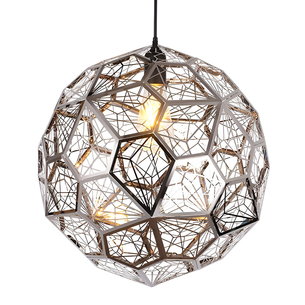 Geometric Spherical Stainless Steel Pendant Light - Modern Chandelier