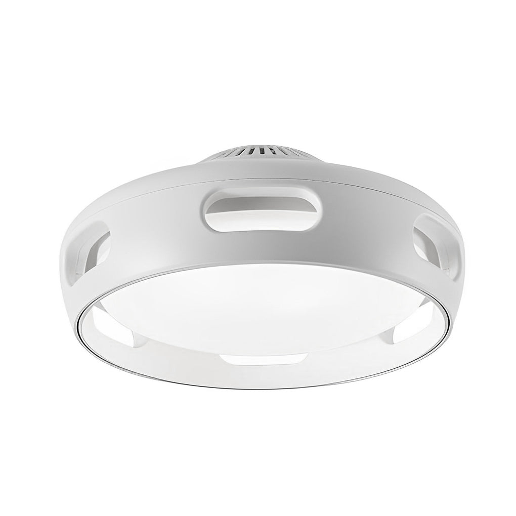 Smart Dimmable Bladeless Ceiling Fan Light with LED - White