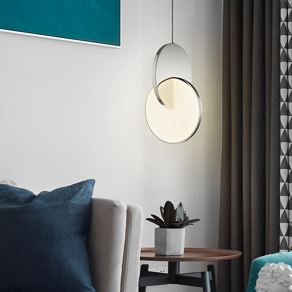 Modern Round Stainless Steel LED Acrylic Pendant Light