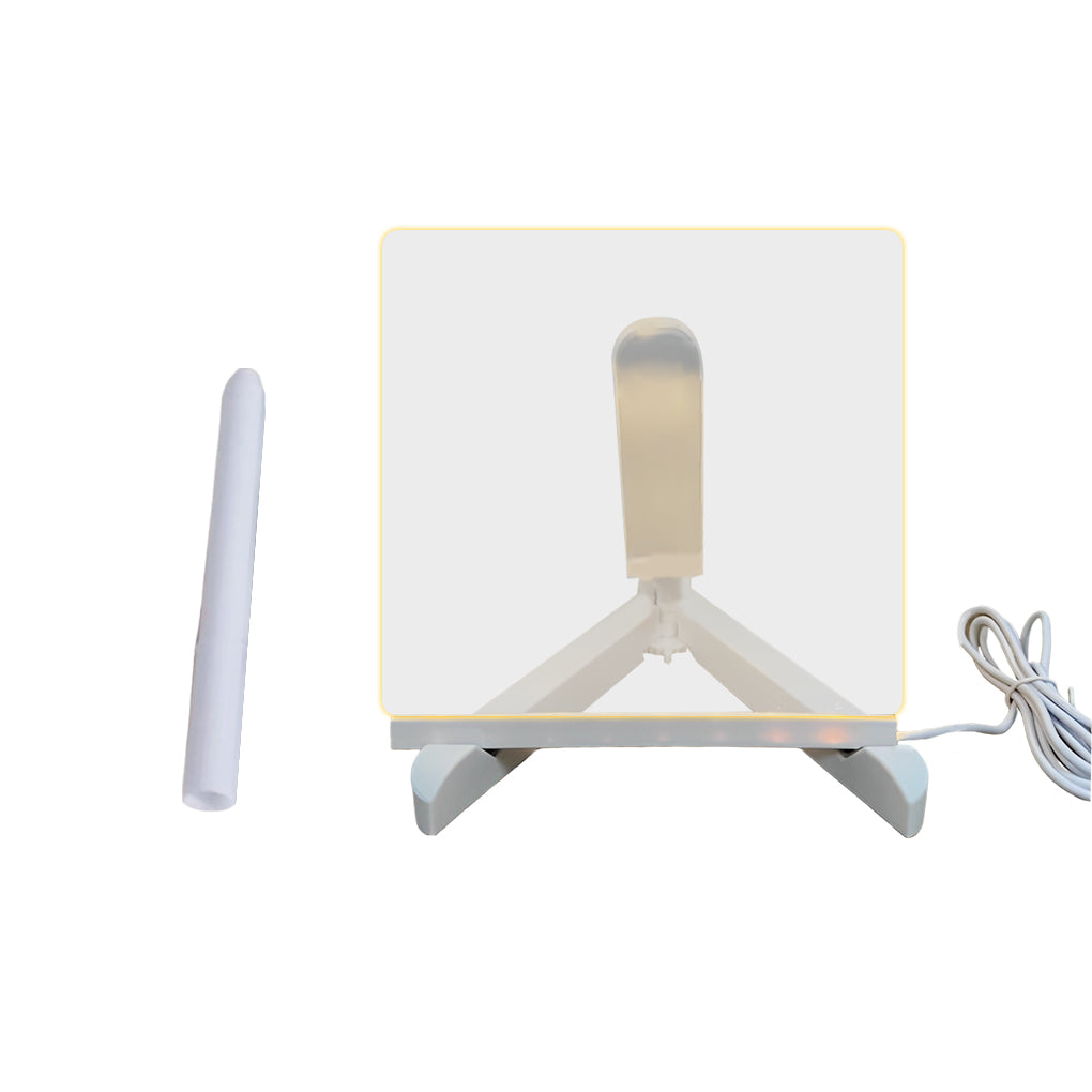LED Acrylic Writable Message Board Table Lamp with Tripod Stand