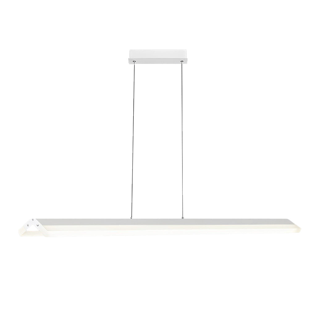 Modern Linear LED Pendant Light – Metal & Acrylic Neutral White