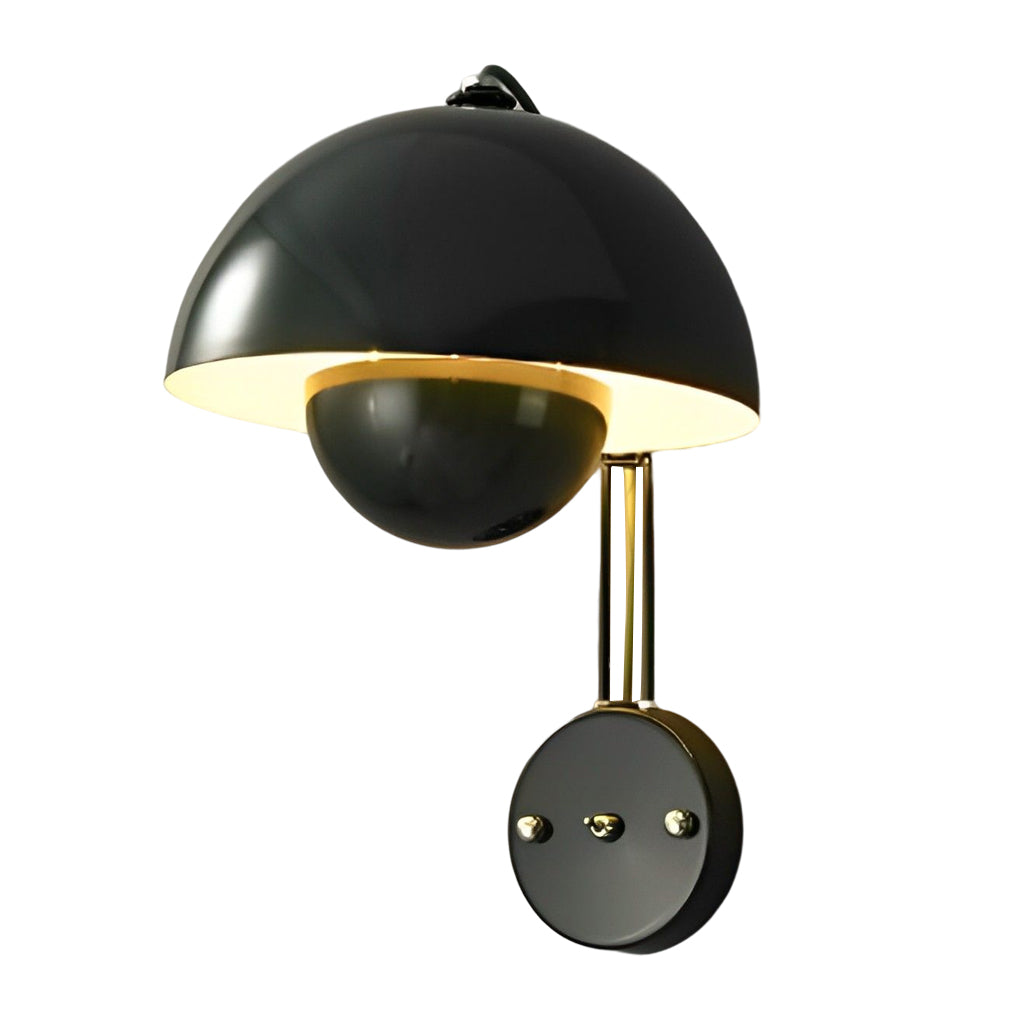 Modern Circular Wall Sconce with Three-Step Dimming - Iron Finish