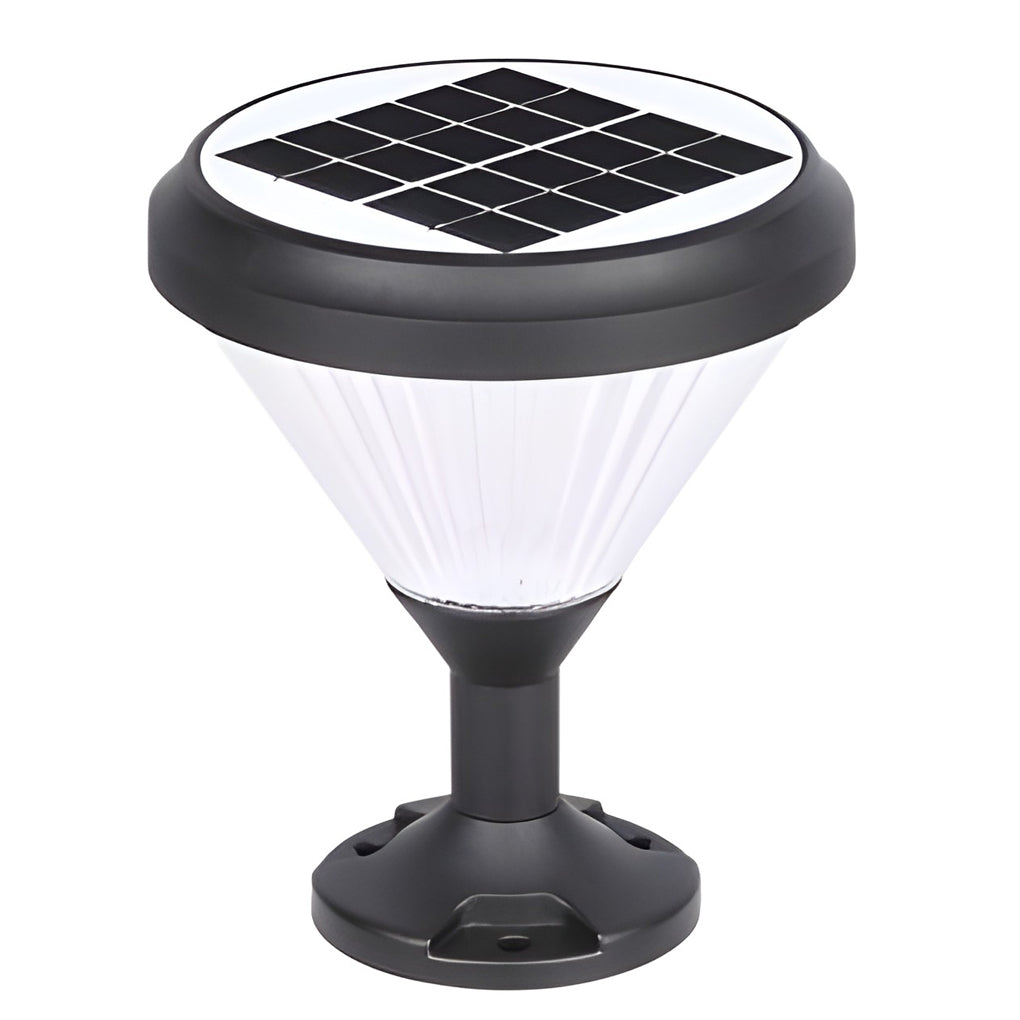 Solar LED Post Cap Light - Modern Aluminum Pillar Light for Outdoor