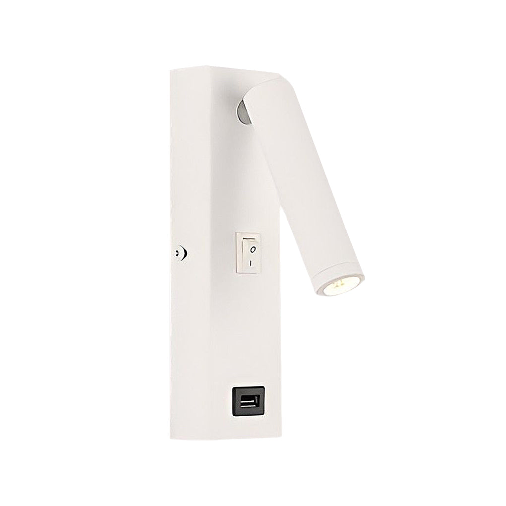 Rectangular LED Wall Lamp with Switch & USB Charging Port
