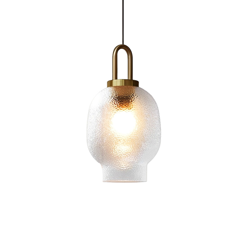 Glass Jar Modern Pendant Light with Copper Finish