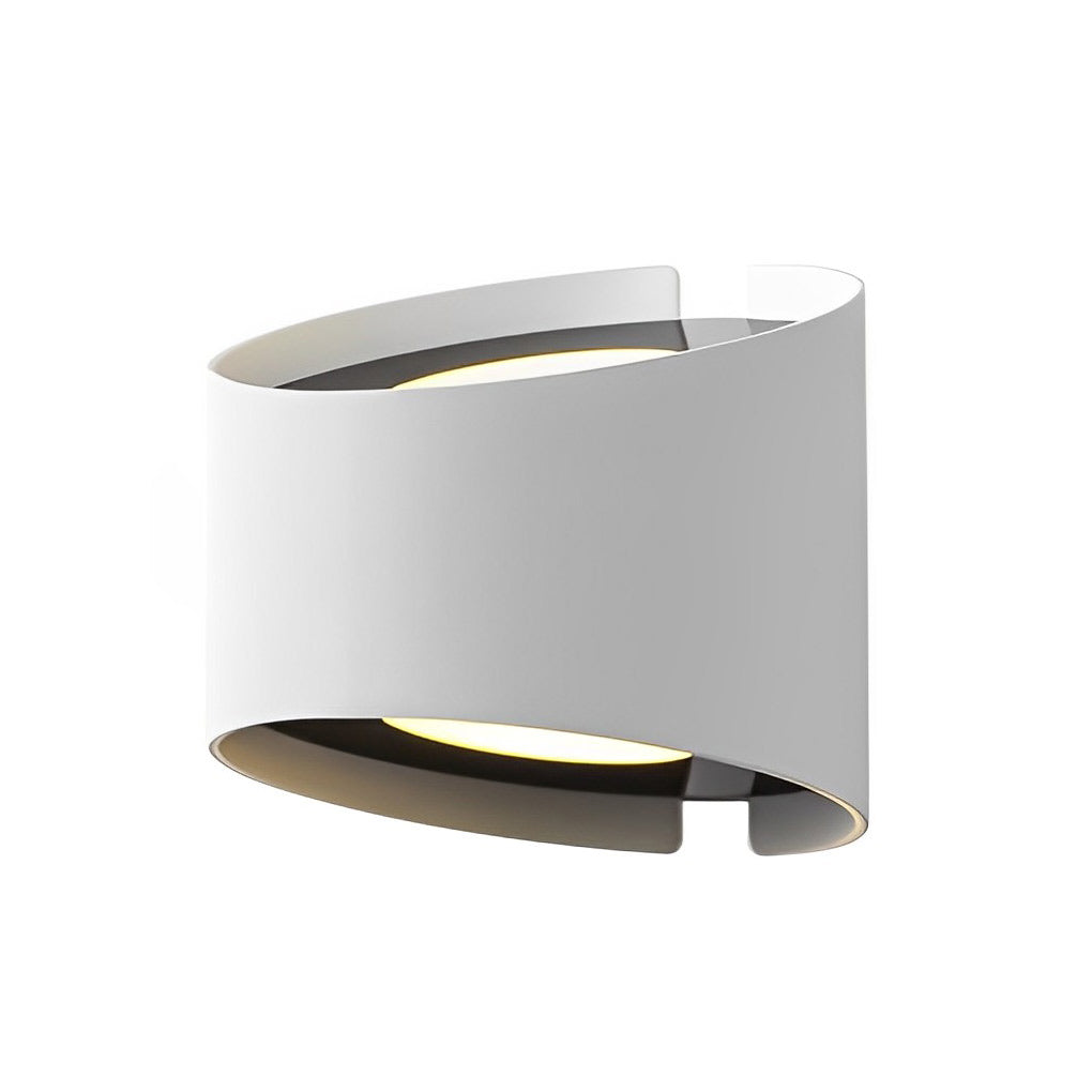 Modern Round LED Wall Sconce Aluminum Up Down Light