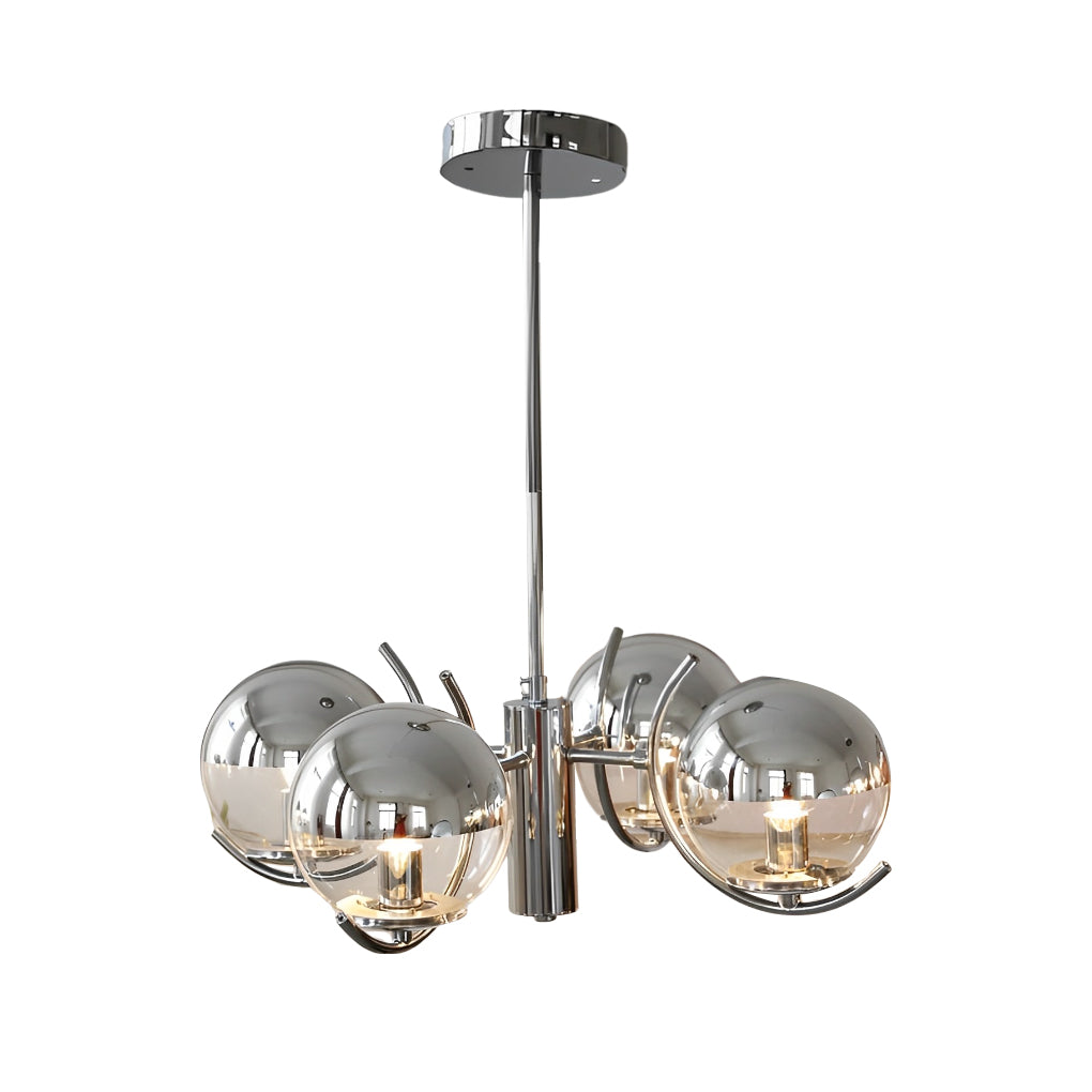 Modern Glass Globe Chandelier - 4/5 Lights Nordic Iron Design