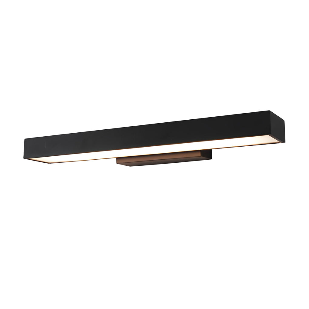 Modern Black Rectangle LED Outdoor Wall Light with Motion Sensor