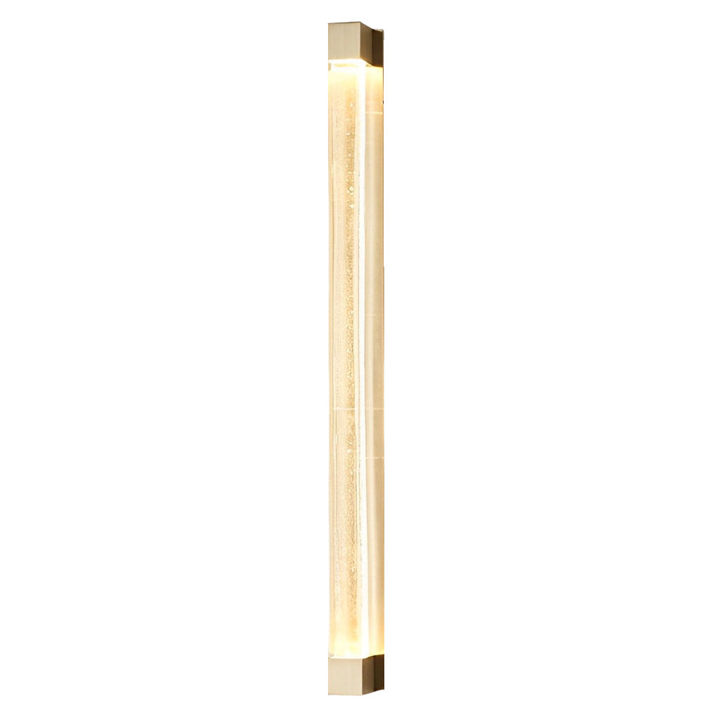 Modern Crystal Strip LED Wall Sconce with Metal Frame