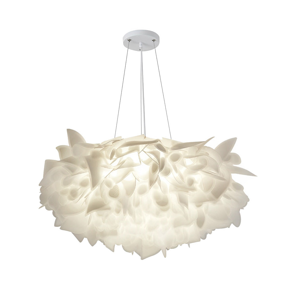 Modern White Flower Petal LED Pendant Light - 3-Step Dimmable
