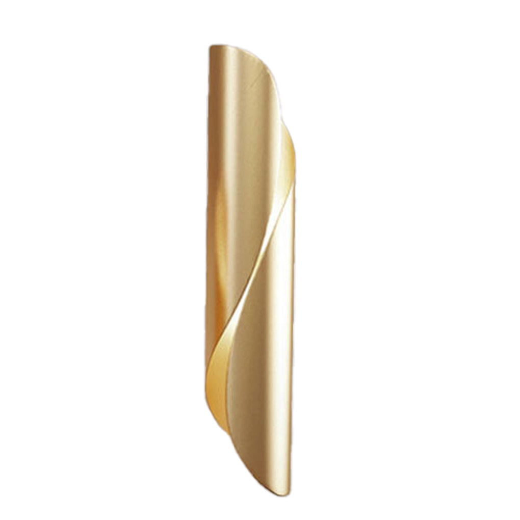 Modern Arc Wall Sconce – Industrial Metal Design with Gold Accent