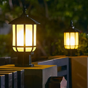 Retro LED Outdoor Post Light - Aluminum & Glass - IP55 Waterproof