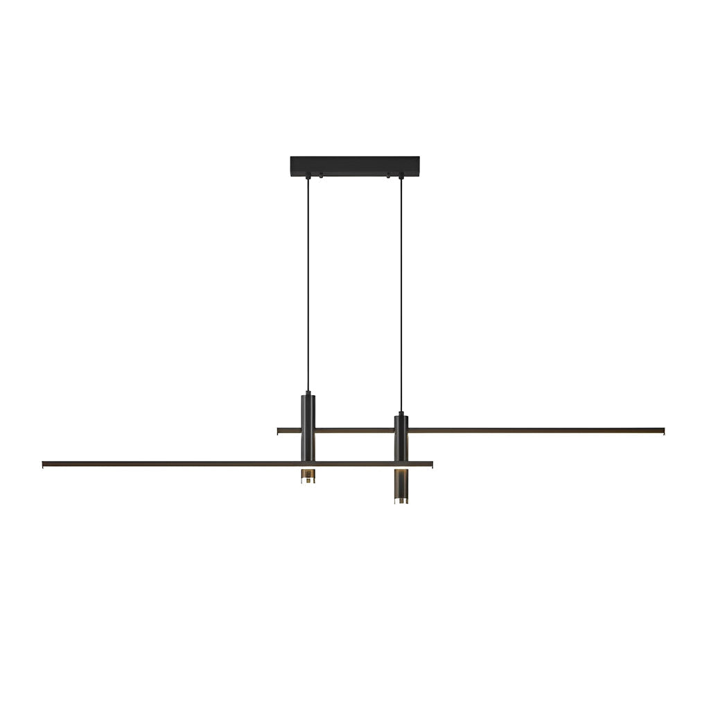 Modern Linear LED Chandelier with Dimming Control