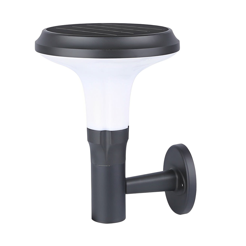 Solar Flower Wall Sconce - Modern Black Aluminum Outdoor Lighting