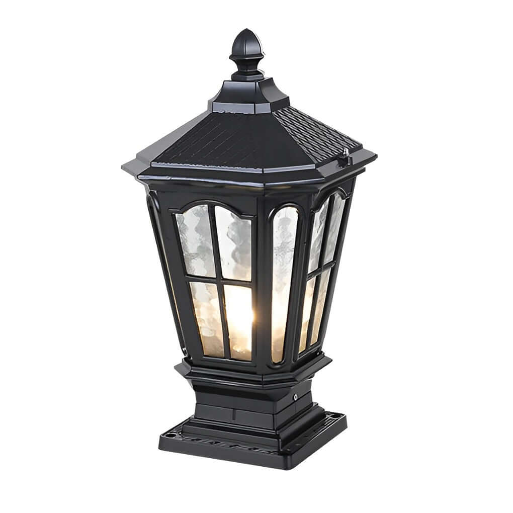 Modern Solar Powered Fence Post Light with Dual Power Options
