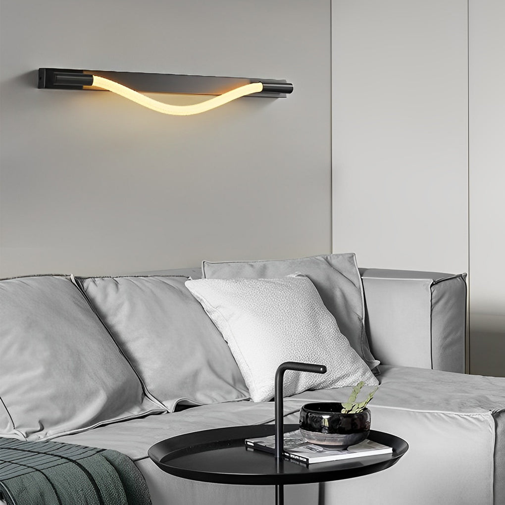 Handwoven Rope Flexible LED Wall Lamp - Modern Minimalist Design