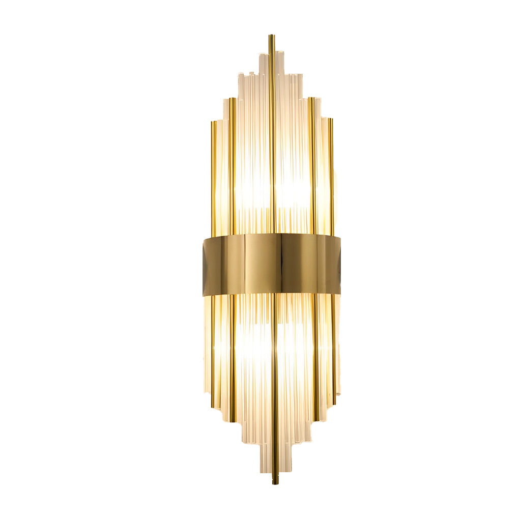 Modern Crystal Wall Sconce with Three-Step Dimming LED Light