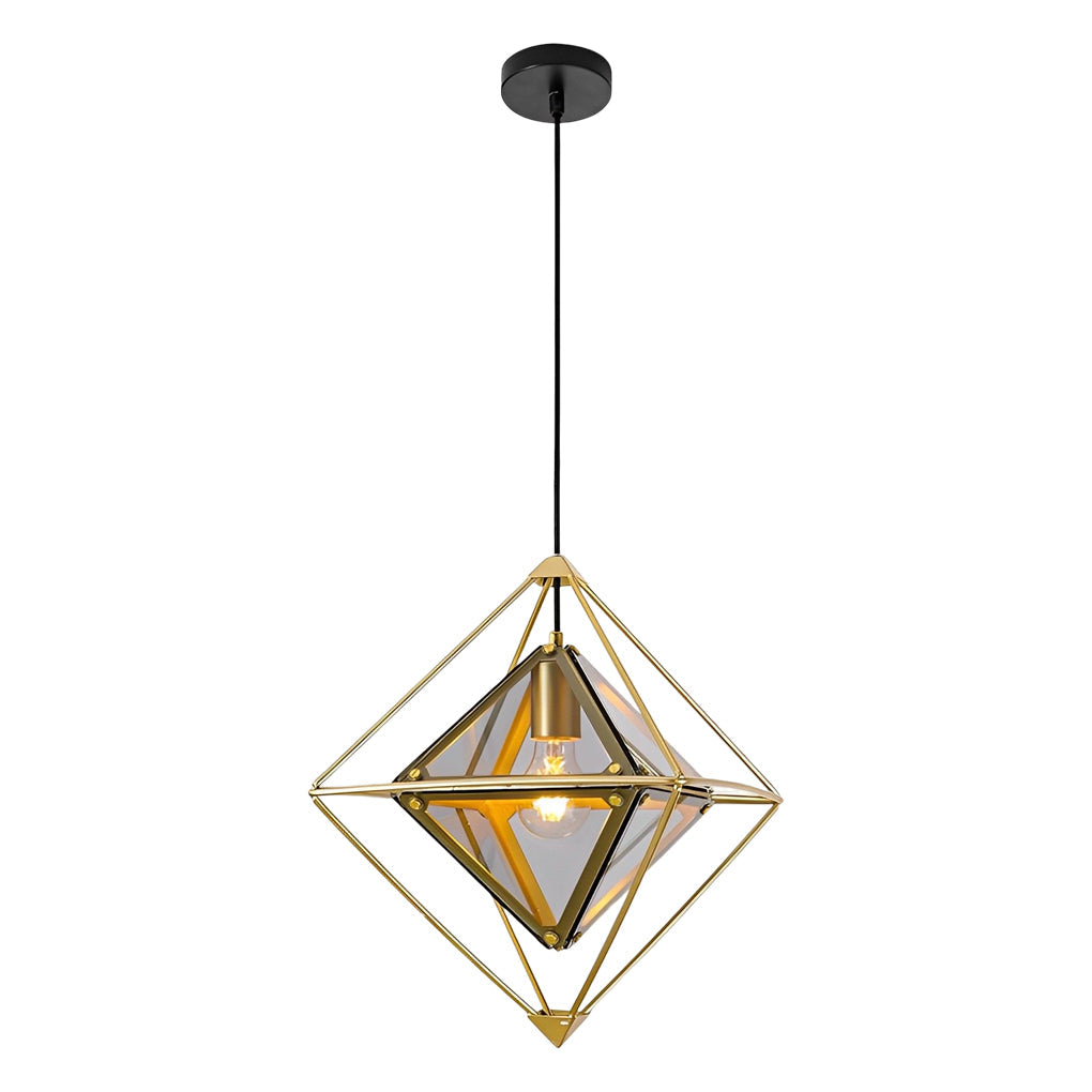 Geometric Glass Pendant Light Modern Minimalist Island Lighting