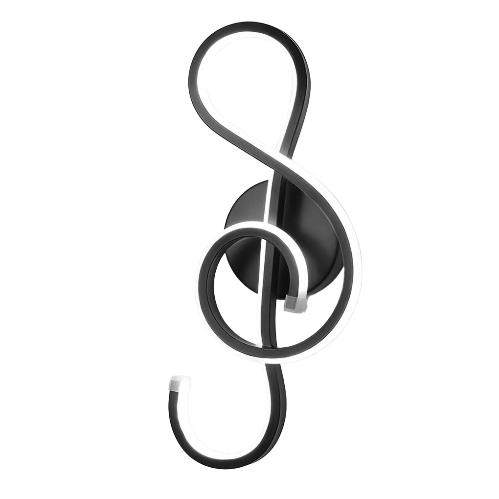 Musical Note LED Wall Sconce - Modern Electroplated Aluminum