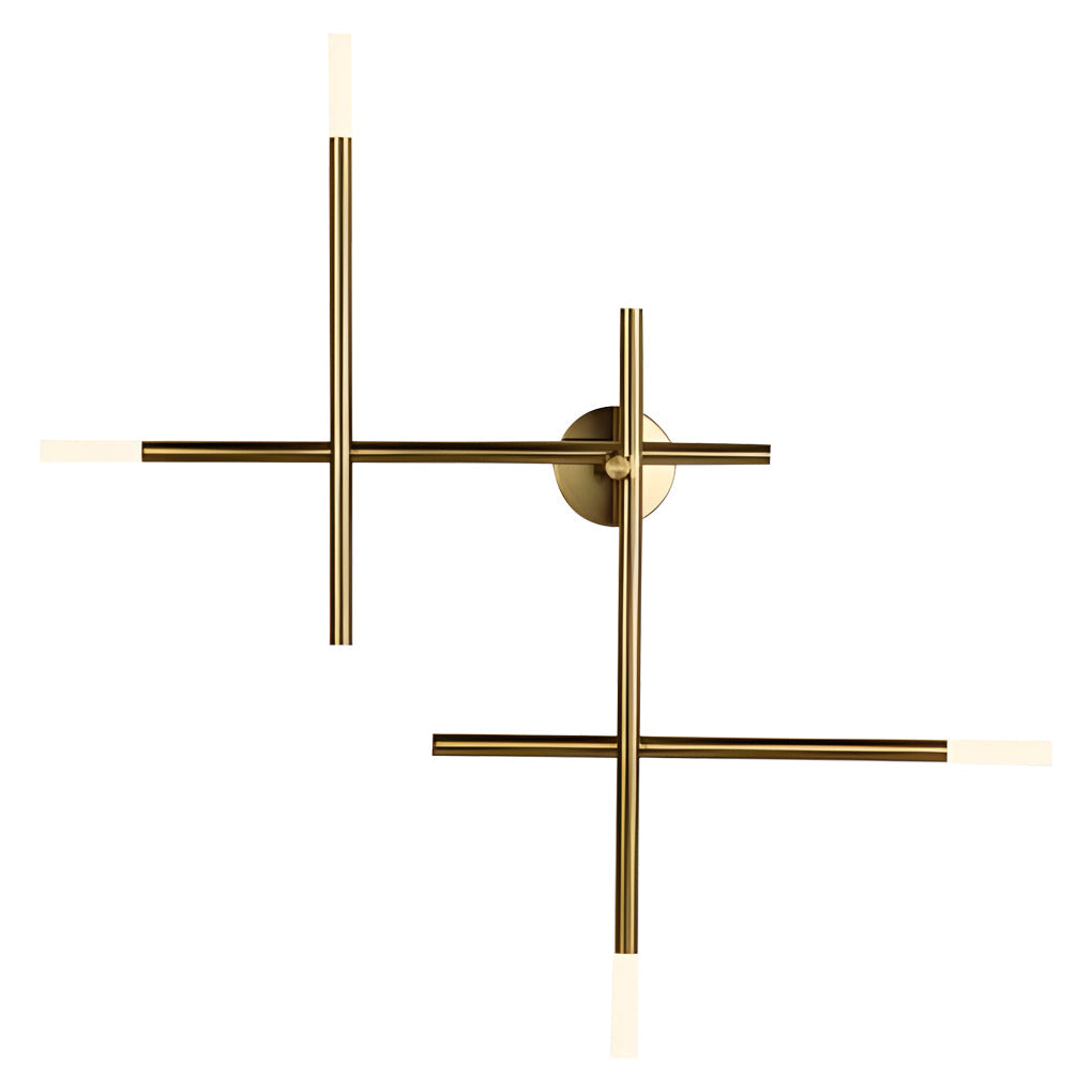 Modern Cross LED Wall Sconce in Iron & Acrylic