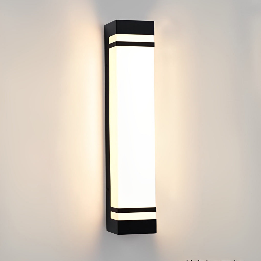 Modern Waterproof LED Outdoor Wall Light - Black Stainless Steel