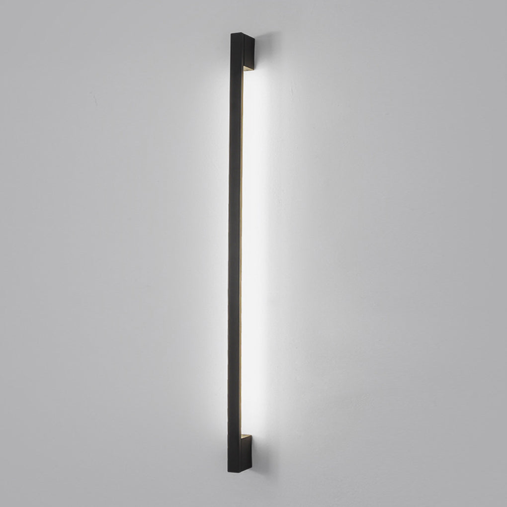 Minimalist LED Strip Wall Light with 3-Step Dimming - Black Iron