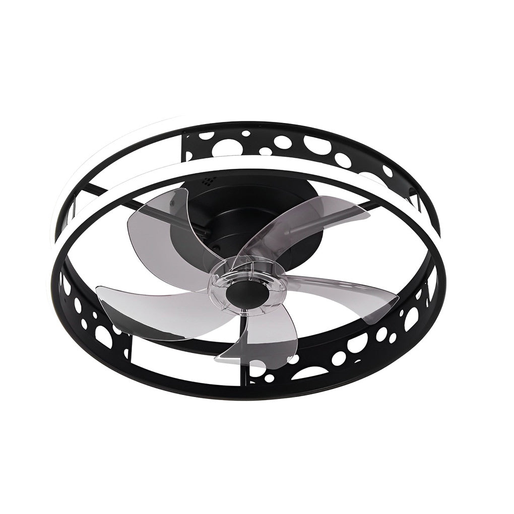 Modern Bladeless Ceiling Fan Light with Dimmable LED