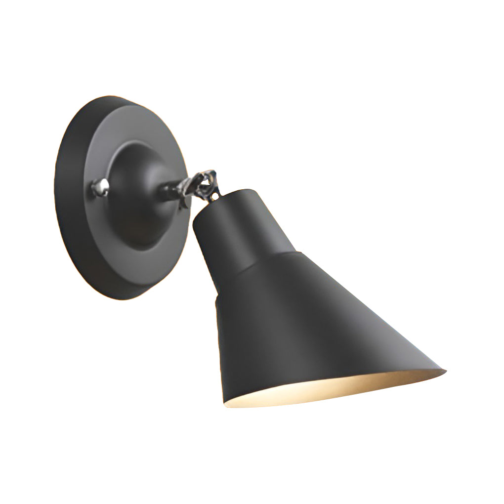 Adjustable Industrial Wall Sconce - Plug-in Reading Lamp