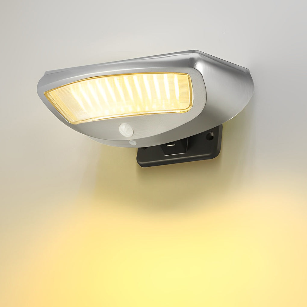 Motion Sensor Solar Outdoor Wall Light with Adjustable Panel